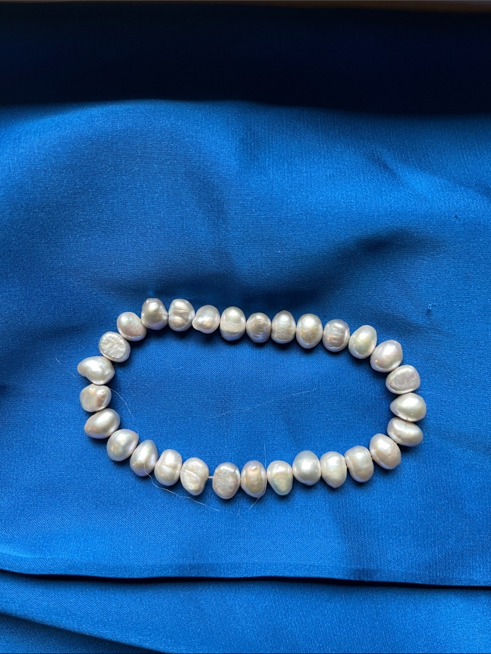 Gray Pearl Stretch Bracelet - Women Jewelry